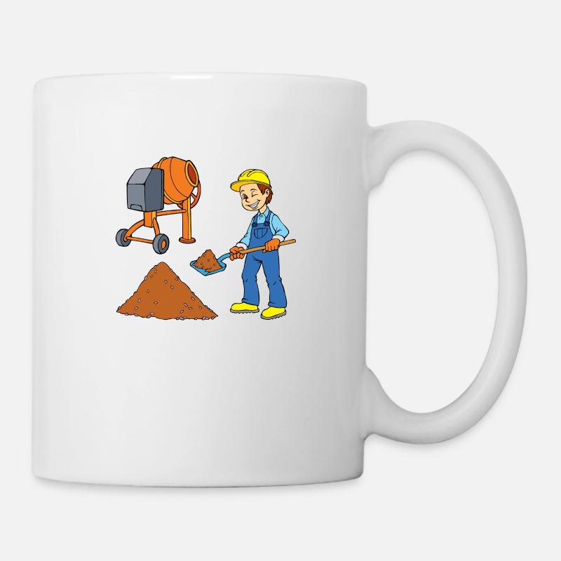 Bauarbeiter Kinder - Tasse - Weiß