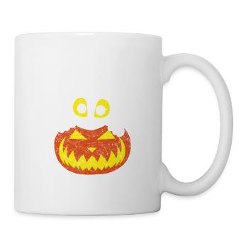 Chat citrouille Cadeau Halloween - Mug blanc - blanc - Droite