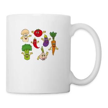 Funny vegetables - Mug - white - Right