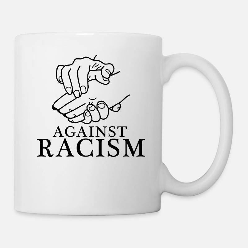 Contre le racisme - contre le racisme - Mug blanc - blanc