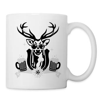 Wiesn Hirsch 2C - - Mug blanc - blanc - Droite