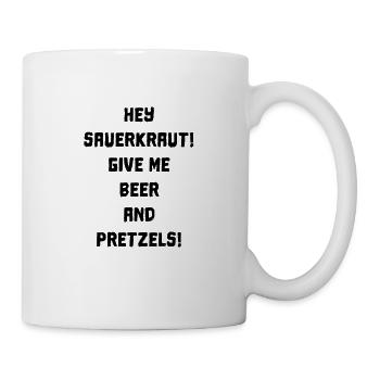 Sauerkraut, beer and pretzel - Mug - white - Right