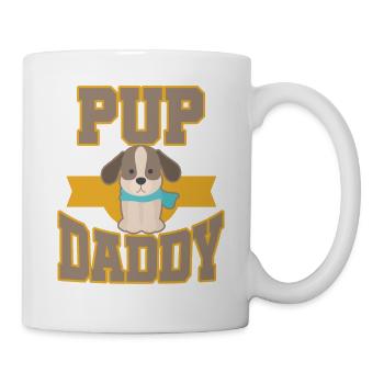 Chien chiot chiot papa chiens disant idée cadeau - Mug blanc - blanc - Droite
