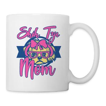 Shih Tzu Hundeliebhaber-Mom Shihtzu lustige Geschenk-Inhaber - Tasse - Weiß - Rechts