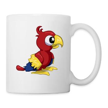 Süßer Papagei Vogel Geschenk tierlieb Kind comic - Tasse - Weiß - Rechts