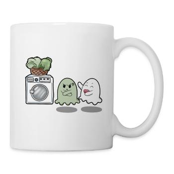 Geist Kostüm Waschmaschine dreckiges Lacken - Tasse - Weiß - Rechts
