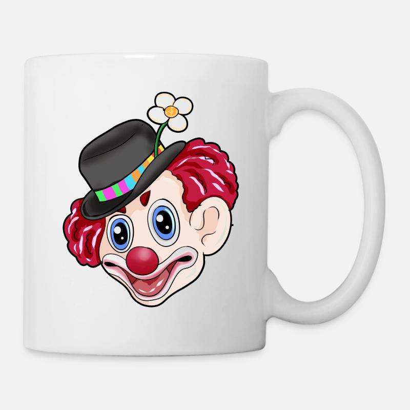 Glücklicher Clown Karneval - Tasse - Weiß