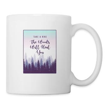 Faites une randonnée dans les bois - Mug blanc - blanc - Droite