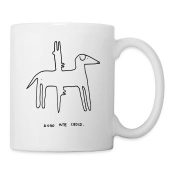 Hund und Krokodil - Tasse - Weiß - Rechts