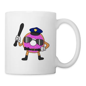 Officier de police de beignet Policier de police - Mug blanc - blanc - Droite
