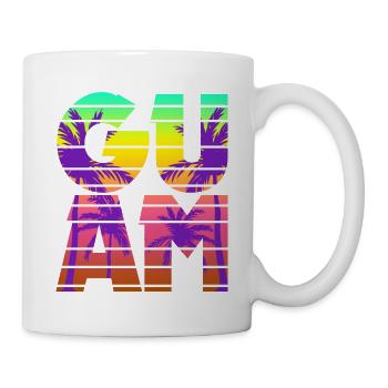 Guam Retro Stolz Guamanian Design Geschenk - Tasse - Weiß - Rechts