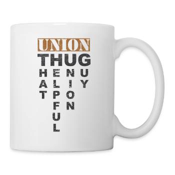 Gewerkschafts-Thug-Proarbeitsverband-Arbeitskraft-Protest-Licht - Tasse - Weiß - Rechts