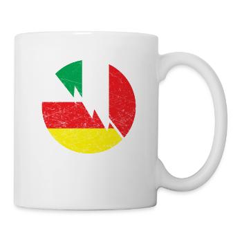 Halber Italiener halber Deutscher - Tasse - Weiß - Rechts