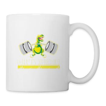 T-Rex Kniebeuge Kraftsport Everyday Is Leg Day - Tasse - Weiß - Rechts