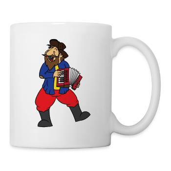Accordéon Accordéoniste T Shirt Cadeau Vieil Homme avec - Mug blanc - blanc - Droite