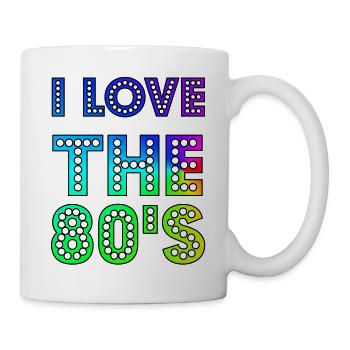 I Love The 80s Cute And Funny 80s Happy Love Gift Idea Design - Mug - white - Right