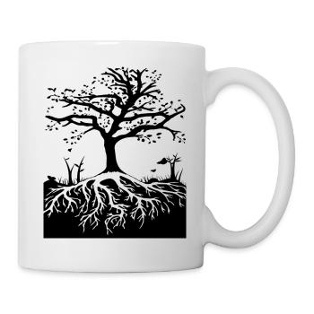 Arbre de vie Arbre chanceux, espoir - Mug blanc - blanc - Droite