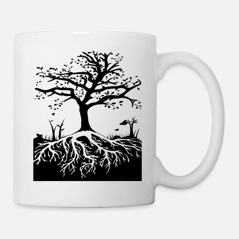 Arbre de vie Arbre chanceux, espoir - Mug blanc - blanc