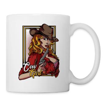 Vintage Western Girl - Tasse - Weiß - Rechts
