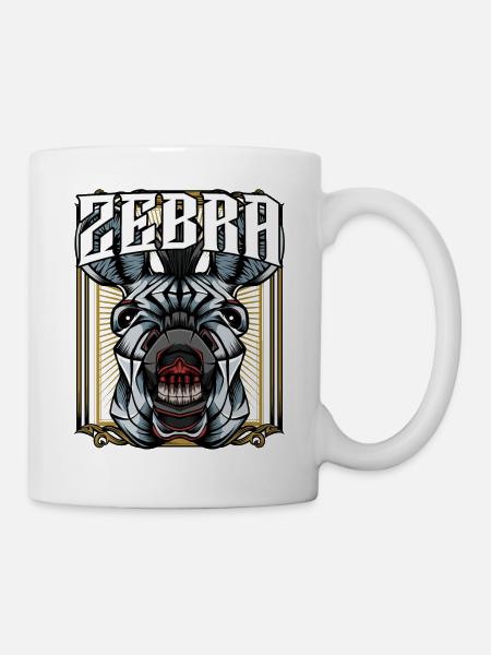 Zebra Modern - Tasse - Weiß