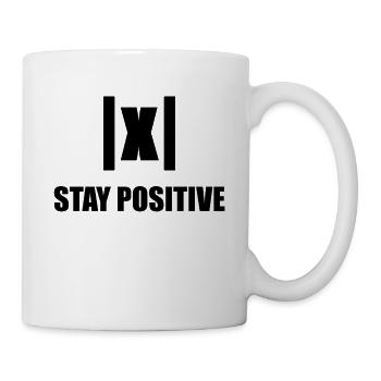 Restez positif Drôle Math Enseignant Cadeau Nerd - Mug blanc - blanc - Droite