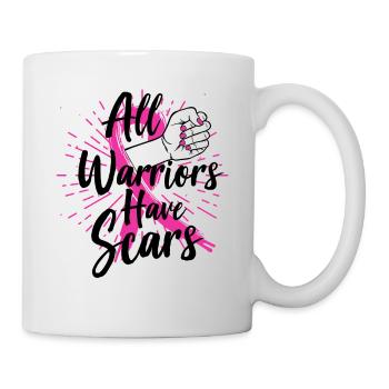 Breast Cancer Awareness Art For Warrior Women Light - Mug - white - Right