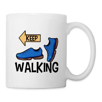 Keep Walking Randonnée Pèlerins Chemin de Saint-Jacques Montagne - Mug blanc - blanc - Droite
