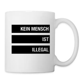 No human being is illegal anti-racism - Mug - white - Right