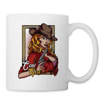 Vintage Country Cow Girl Linedance Gift Idea - Mug - white - Right