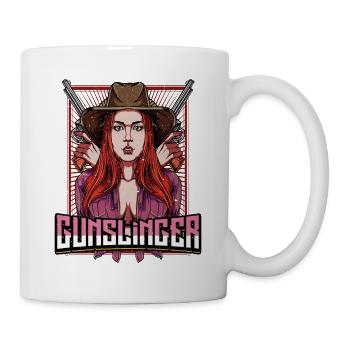 Gunslinger Country Cow Girl Wild West Vintage - Mug - white - Right