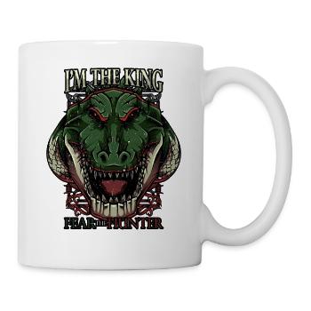 Modern Krokodil Trendy Alligator Afrika Raubtier - Tasse - Weiß - Rechts