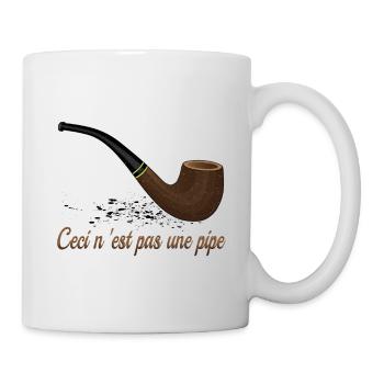 Ceci N'est Pas Une Pipe - Mug blanc - blanc - Droite