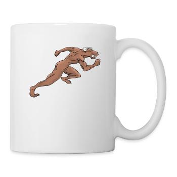 Sprinter Sprint Läufer Laufen Joggen Sport Stier - Tasse - Weiß - Rechts