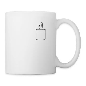 Funny Pocket Circle Game Gotcha You looked Prank - Tasse - Weiß - Rechts