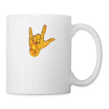 ASL I Love You - Hippie et puissance florale rétro - Mug blanc - blanc - Droite