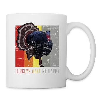 Truthahn - Tasse - Weiß - Rechts