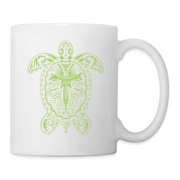 Schildkröte Schildkröten Kunst Zeichnung Geschenk - Tasse - Weiß - Rechts