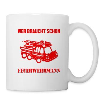 Chemise de pompier · Échelle de voiture · Cadeau d'oncle - Mug blanc - blanc - Droite