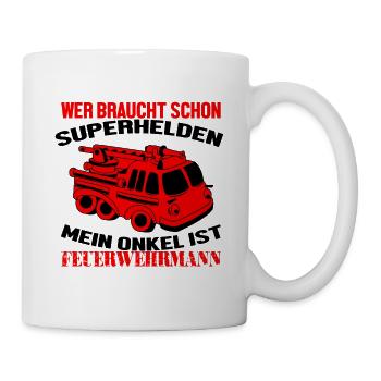 Chemise de pompier · Échelle de voiture · Cadeau d'oncle - Mug blanc - blanc - Droite