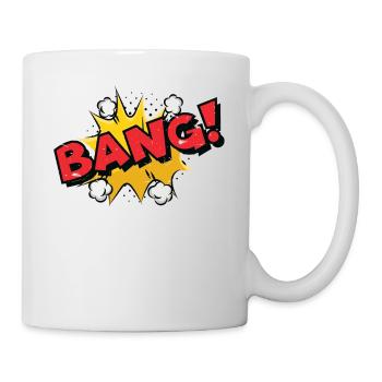 BANG! Comic Book Cartoon Drôle Pop Art T Shirt - Mug blanc - blanc - Droite