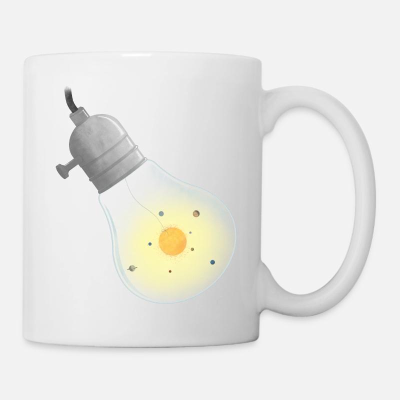 Système solaire à ampoule sur fil - Mug blanc - blanc