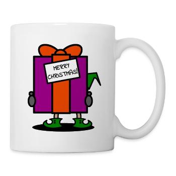 Christmas Weihnachten Geschenk mit Liebe - Tasse - Weiß - Rechts