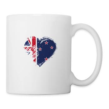 Grungy I Love New Zealand Heart Flag - Mug - white - Right