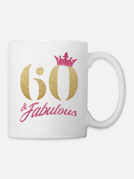 60 Fabulous Geburtstag 1960 T-shirt Geschenk - Tasse - Weiß