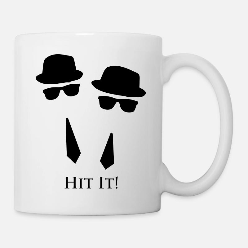 The Blues Man Hit It! Sillouette - Tasse - Weiß