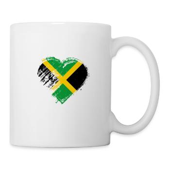 Grungy I Love Jamaica Heart Flag - Mug - white - Right