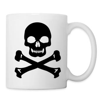 Tête de mort - Mug blanc - blanc - Droite