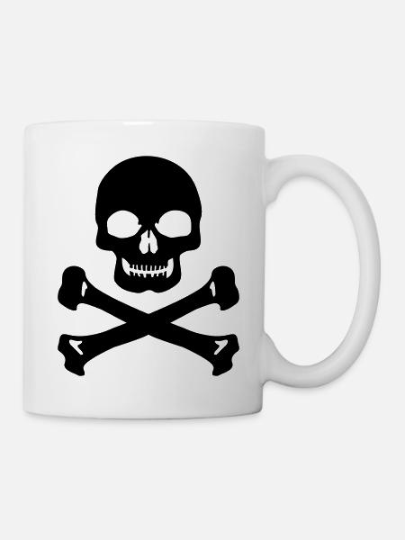 Tête de mort - Mug blanc - blanc