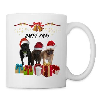 Noël - chiens et cadeaux - Mug blanc - blanc - Droite