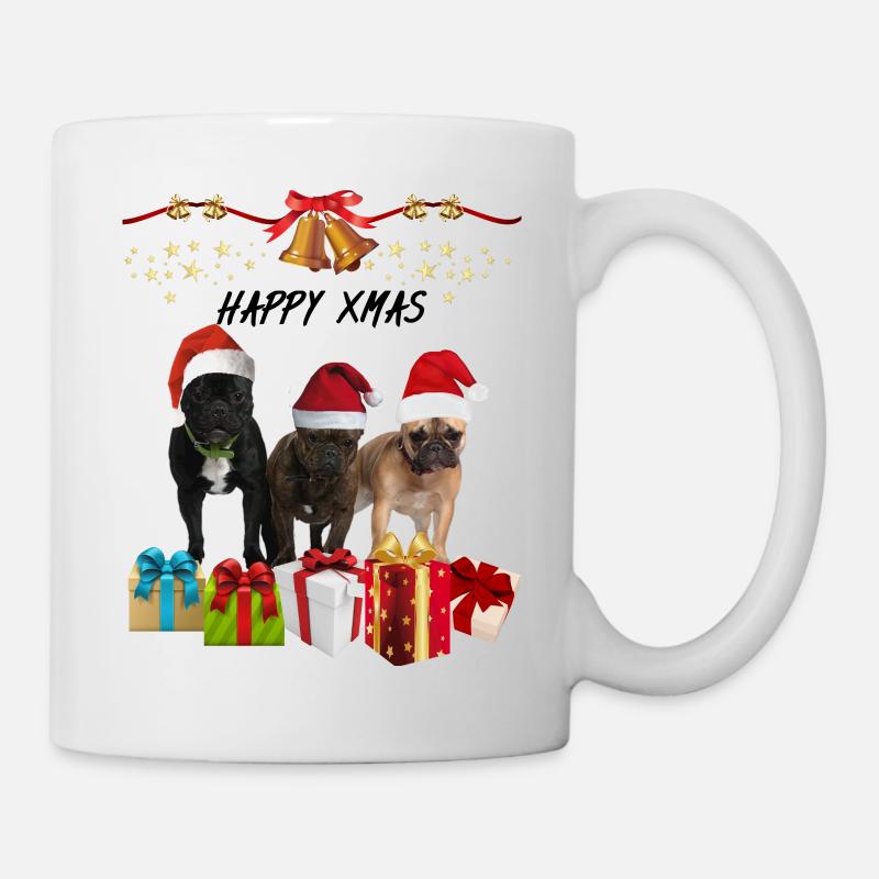Weihnachten - Hunde und Geschenke - Tasse - Weiß